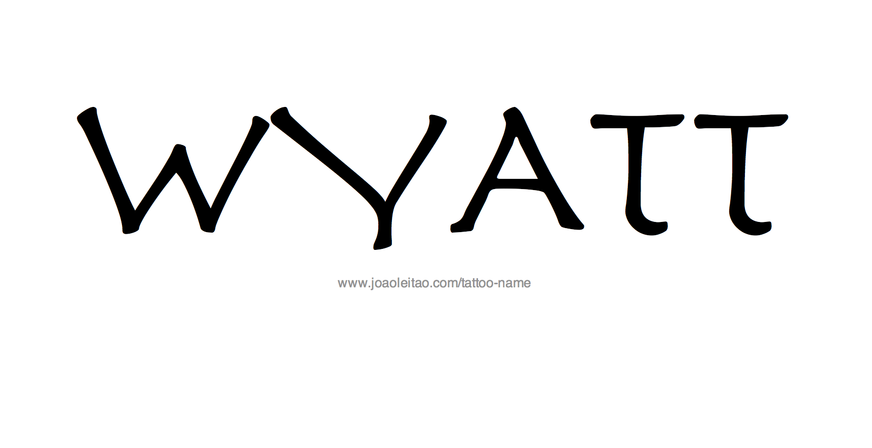 Wyatt Name Tattoo Designs